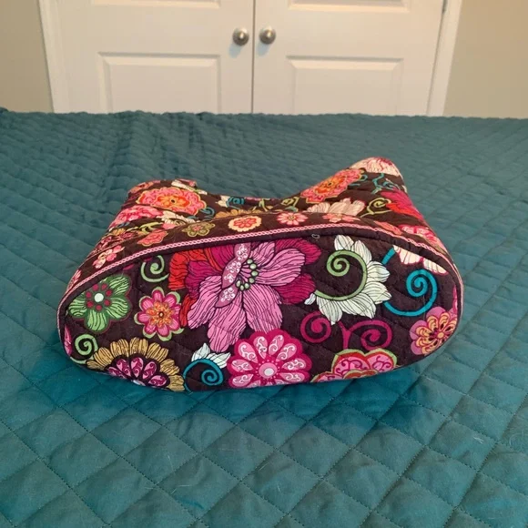 Vera Bradley Shoulder Tote Mod Floral Pink Pattern - Picture 6 of 7